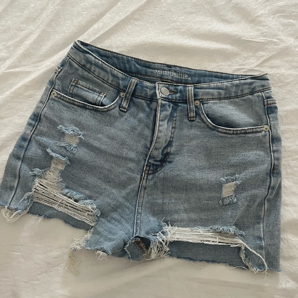 Wild Fable light wash distressed jean shorts